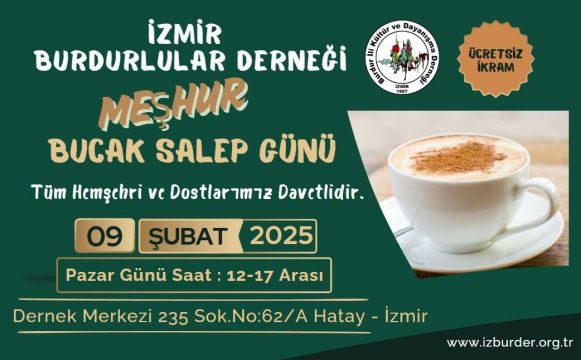 9 Şubat Pazar Günü sizleri Bucak Salebi gününe bekliyoruz